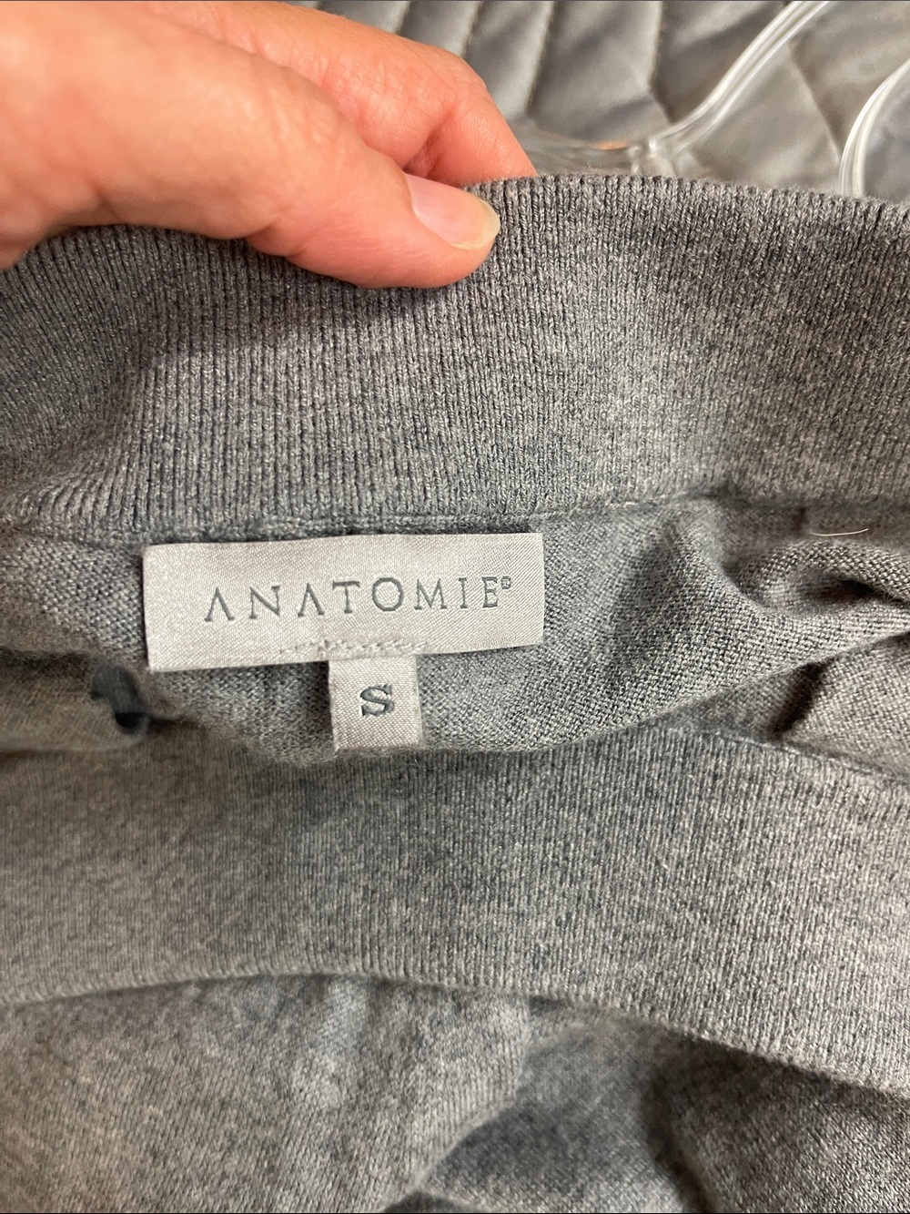 Anatomie Catalina Wide Leg Knit Pant in gray small cashmere cotton blend lounge - Picture 9 of 10